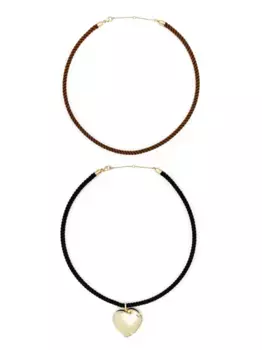 Колье Coeur из желтого золота с подвеской Yvonne Lon, золотой