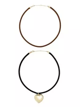 Колье Coeur из желтого золота с подвеской Yvonne Lon, золотой