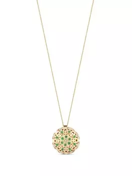 Колье Damasco из желтого золота с изумрудом Officina Bernardi, золотой