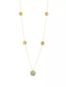 Колье Damasco Station из желтого золота с изумрудами Officina Bernardi, золотой