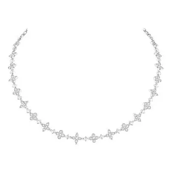 Колье Dentelle One Row, белое золото и бриллианты Louis Vuitton, серебряный
