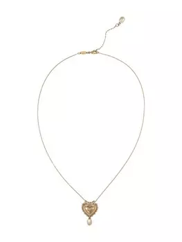 Колье Devotion Sacred Heart из желтого золота с жемчугом и бриллиантами Dolce & Gabbana, золотой