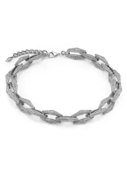 Колье Diamond Chain с кристаллами JIMMY CHOO, серебяный