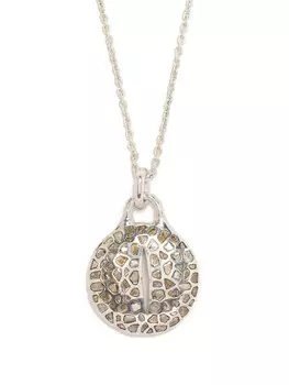 Колье Disk с бриллиантами Parts of Four, серебряный