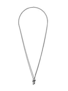 Колье Double Cross Dsquared2, металлик