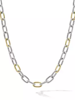 Колье DY Madison из желтого золота и серебра (8.5 мм) David Yurman, серебяный
