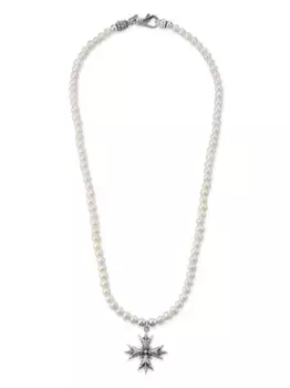 Колье EB Crest с жемчугом Emanuele Bicocchi, серебяный