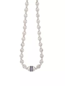 Колье Empire из белого золота с сапфирами Officina Bernardi, серебряный