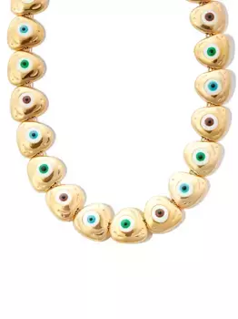 Колье Evil Eye из желтого золота Lauren Rubinski, золотой
