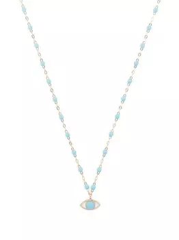 Колье Eye Classic Voyage из желтого золота с бусинами Gigi Clozeau, синий