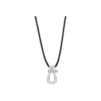 Колье Force 10, большая модель, из белого золота с бриллиантами Fred