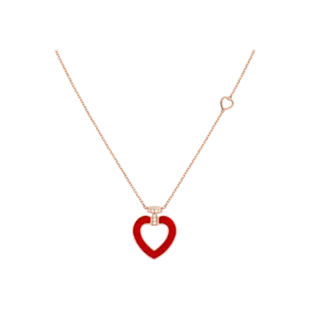 Колье Fred Pretty woman из розового золота с бриллиантами, ониксом и сердоликом