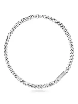 Колье Gothic Tag Philipp Plein, серебяный