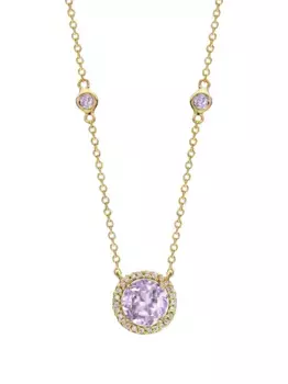 Колье Grace из 18-каратного желтого золота с аметистами и бриллиантами Kiki McDonough, золотой