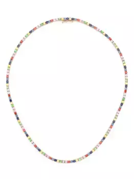 Колье Graduated Rainbow из желтого золота с сапфирами Roxanne First, золотой