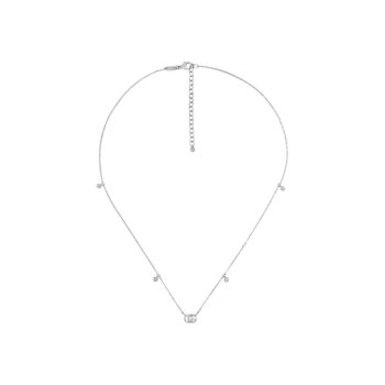 Колье Gucci GG Running из белого золота с белыми бриллиантами