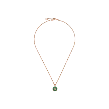 Колье Gucci из розового золота и зеленого агата