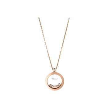 Колье happy diamonds icons из розового золота с бриллиантами Chopard