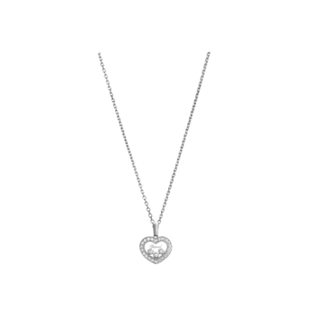 Колье happy hearts из этичного белого золота с бриллиантами Chopard