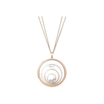 Колье happy spirit из розового и белого золота с бриллиантами Chopard