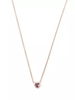 Колье Heart из розового золота с сапфиром Ef Collection, розовый