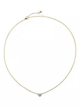 Колье Heart из желтого золота с бриллиантами Monica Vinader, золотой