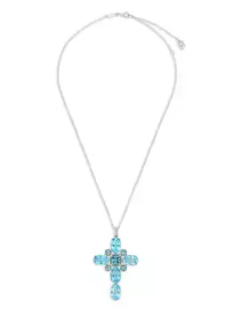 Колье из белого золота с топазом и подвеской Anna DOLCE & GABBANA, серебяный