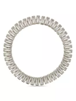 Колье из латуни ручной работы с рядом цирконов Jil Sander, серый