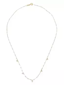 Колье из желтого золота с бриллиантами и опалом Gigi Clozeau, белый