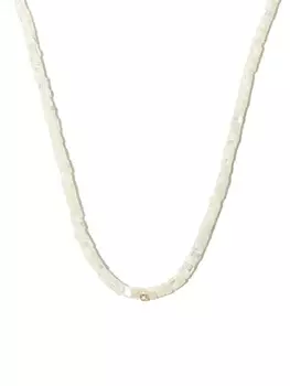 Колье из желтого золота с перламутром и бриллиантами Sydney Evan, золотой