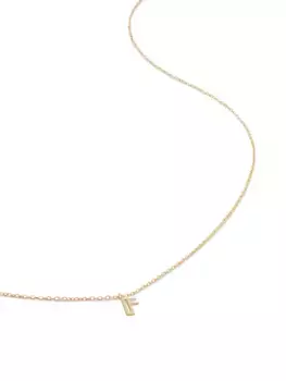 Колье из желтого золота с подвеской Initial F Monica Vinader, золотой