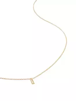 Колье из желтого золота с подвеской Initial I Monica Vinader, золотой