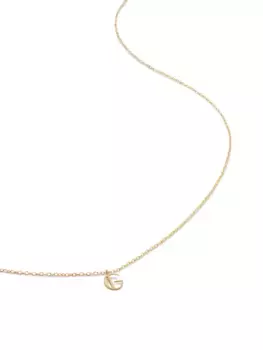 Колье из желтого золота с подвеской Initial G Monica Vinader, золотой