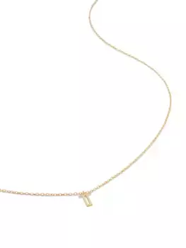 Колье из желтого золота с подвеской Initial T Monica Vinader, золотой