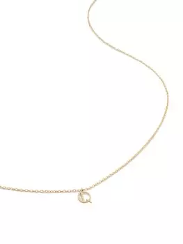 Колье из желтого золота с подвеской Initial Q Monica Vinader, золотой