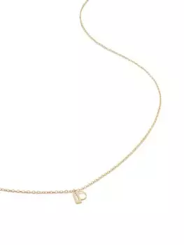 Колье из желтого золота с подвеской Initial P Monica Vinader, золотой