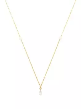 Колье из желтого золота с жемчугом и бриллиантами Mizuki, золотой