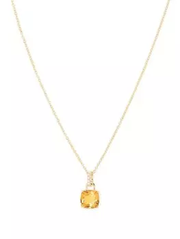 Колье Kiki Cushion из желтого золота с бриллиантами и цитрином Kiki McDonough, золотой