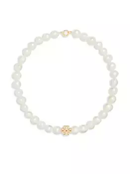 Колье Kira Pearl Tory Burch, нейтральный