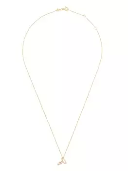 Колье Letra T из желтого золота с турмалином Aliita, золотой