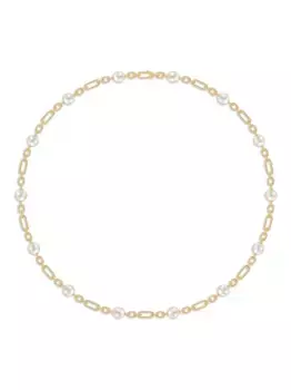 Колье Lock Your Love из желтого золота с жемчугом ROSEKEY, золотой