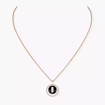 Колье Messika Lucky Move SM, розовое золото/бриллианты/оникс