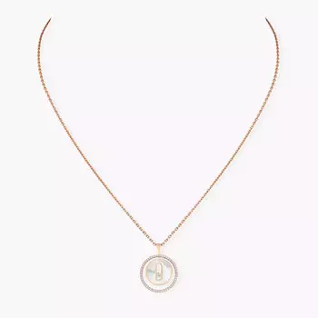 Колье Messika Lucky Move SM, розовое золото/бриллианты/перламутр