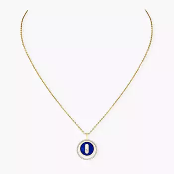 Колье Messika Lucky Move SM, желтое золото/бриллианты/лазурит