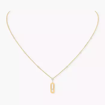 Колье Messika Move Uno Long, желтое золото/бриллианты