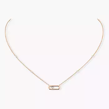 Колье Messika Move Uno, розовое золото/бриллианты