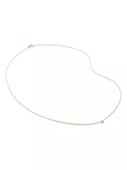 Колье Mini с бриллиантами Monica Vinader, золотой