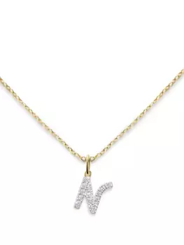Колье N из желтого золота с бриллиантами Monica Vinader, золотой