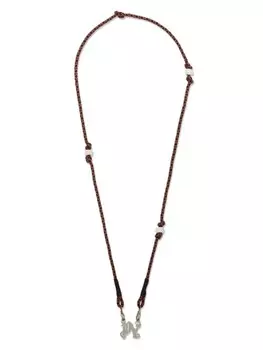 Колье PA с монограммой Palm Angels, коричневый