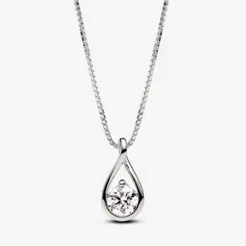 Колье Pandora Infinite Lab-grown Diamonds 1.00 carat, белое золото